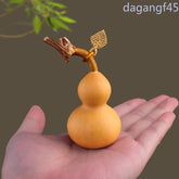 7cm Exquisitely Natural Gourd Ornaments Golden Leaf Ornament Handicraft 07FC0E-D4 - KOEEK