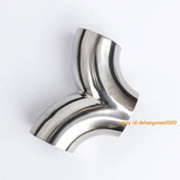 304 Stainless Steel 3 Way Y-Shape Pipe Tee Piece 90° Exhaust Polished Tube Tool 07FC0E-D4 - KOEEK