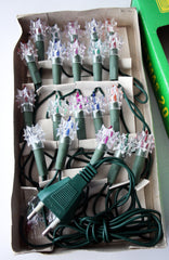 RARE VINTAGE 80'S CHRISTMAS 20 DIAMOND TREE LIGHTS STRING NOS ! 07FC0E-D4 - KOEEK