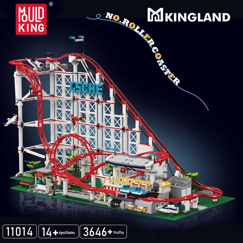 new Mould King 11014 Amusement Park Loop Roller Coaster Building Block Kid Toy MOC MOULD KING - KOEEK