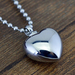 Heart-shape Stainless Steel Waterproof Pill Box Case Bottle EDC Necklace Pendant 07FC0E-D4 - KOEEK
