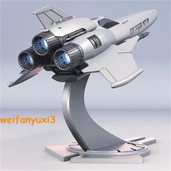 1:32 Battlestar Galactica Viper MK II fighter jet Model Kit W/base 3D Printing 07FC0E-D4 - KOEEK