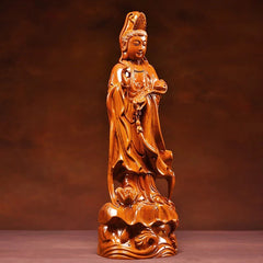 30cm Rosewood Guanyin Bodhisattva Buddha Ornament Home Furnishing Decoration Art 07FC0E-D4 - KOEEK