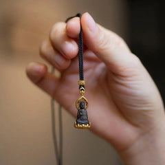 Mini Buddha Amulet Pendant Necklace Spiritual Charm Jewelry 07FC0E-D4 - KOEEK