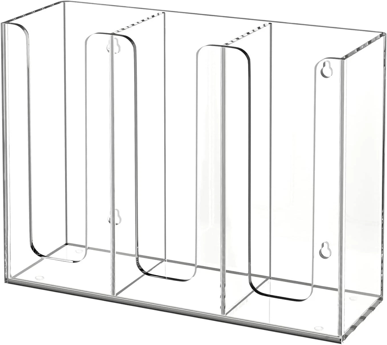 Acrylic Cup and Lid Holder, 3 Compartments, Disposable Coffee Cup Dispenser 07FC0E-D4 - KOEEK