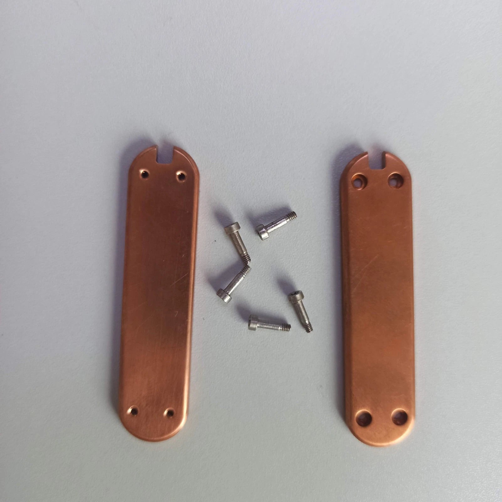 1 Pair Red Copper Knife Handle Scales For 58mm multifunctional Swiss army knives 07FC0E-D4 - KOEEK