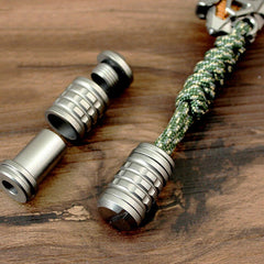 TC4 Titanium Alloy Small Knife Bead Outdoor Lanyard Paracord Rope Pendant EDC EDC - KOEEK