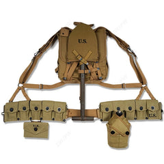 WW2 USMC Army M1 Tactical Equipment Combat Training Gear Pouch Bag Set US Army 07FC0E-D4 - KOEEK