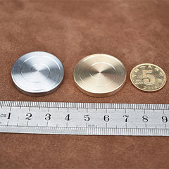 Brass Stainless Steel Spinning Top Coin Hand Spinner Anti Stress EDC Fidget Toys 07FC0E-D4 - KOEEK