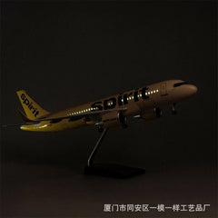 1/80 The USA Airbus A320neo passengerPlane Yellow Voice Light & Wheels Display 07FC0E-D4 - KOEEK