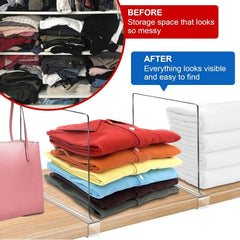 Acrylic wardrobe shelves, set of 6, wardrobe shelves, wardrobe dividers 07FC0E-D4 - KOEEK