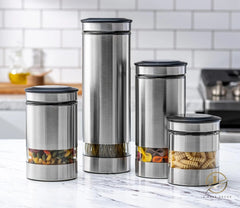 Kitchen Countertop Airtight Food Storage Container with Window, Set of 4 07FC0E-D4 - KOEEK