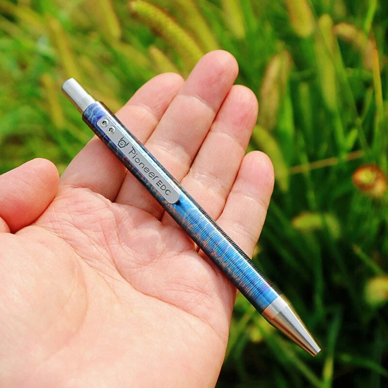 Titanium Alloy Flame Roasted Pocket Signature Ball Pen Outdoor Record EDC Pen 07FC0E-D4 - KOEEK