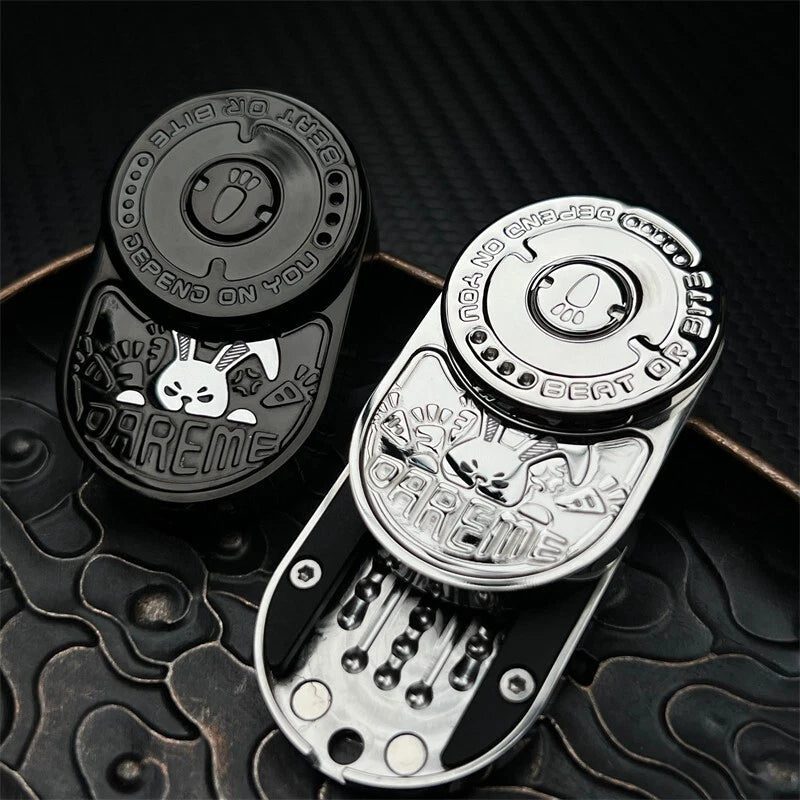 Angry Rabbit Fidget Slider Stainless Steel Mechanical Ratchet Fidget EDC Toys 07FC0E-D4 - KOEEK