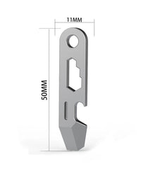 EDC Mini Titanium Alloy Keychain Pry Bar EDC Crowbar Opener Outdoor Multi Tools 07FC0E-D4 - KOEEK