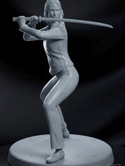 1/24 resin figures model 3D print of female assassins in movie roles Unassembled 07FC0E-D4 - KOEEK