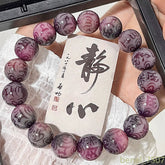 1PC Purple Bodhi Root Bead Bracelet Buddha Bead Rose Bead Bracelet Prayer 07FC0E-D4 - KOEEK