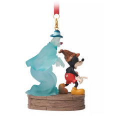 BNWT Disney Lonesome Ghosts - Mickey Mouse and Ghost Halloween Light-Up Ornament DISNEY - KOEEK