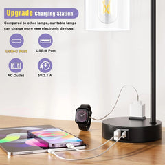 Industrial Touch Table Lamps for Bedrooms Set of 2 - 3-Way Dimmable Nightstand 07FC0E-D4 - KOEEK