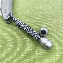 Titanium Alloy Knife Lanyard Bead Paracord End Pendant EDC Charm DIY Zip Pull 07FC0E-D4 - KOEEK