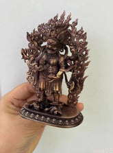 12CM Copper Statue White Mahakala Buddha Decoration Collection 07FC0E-D4 - KOEEK