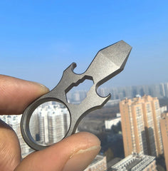Durable TC4 Titanium EDC Ring Tool with Pry Bar Function 07FC0E-D4 - KOEEK