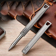 EDC Personalized Design Special-shaped Titanium Alloy Sliding Metal Ball Pen 07FC0E-D4 - KOEEK