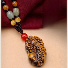 3.6cm Chinese Exquisitely Pi Xiu Necklace Pendant Sweater Chain Decoration 07FC0E-D4 - KOEEK