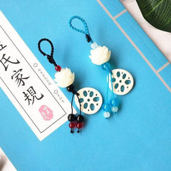Grandmaster of Demonic Cultivation Wei Wuxian wangji Lotus Pendant Key Chain 07FC0E-D4 - KOEEK