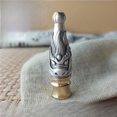 Sterling Silver Brass Men Dragon Cigarette Holder with Removable Reusable Filter 07FC0E-D4 - KOEEK