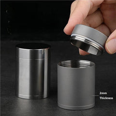 Titanium Waterproof Pill Case Container Holder Jewelry Tea Storage Can Box EDC 07FC0E-D4 - KOEEK