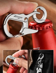 EDC Titanium Alloy Multi tools Personalize Keychain Bottle Opener Buckle 07FC0E-D4 - KOEEK