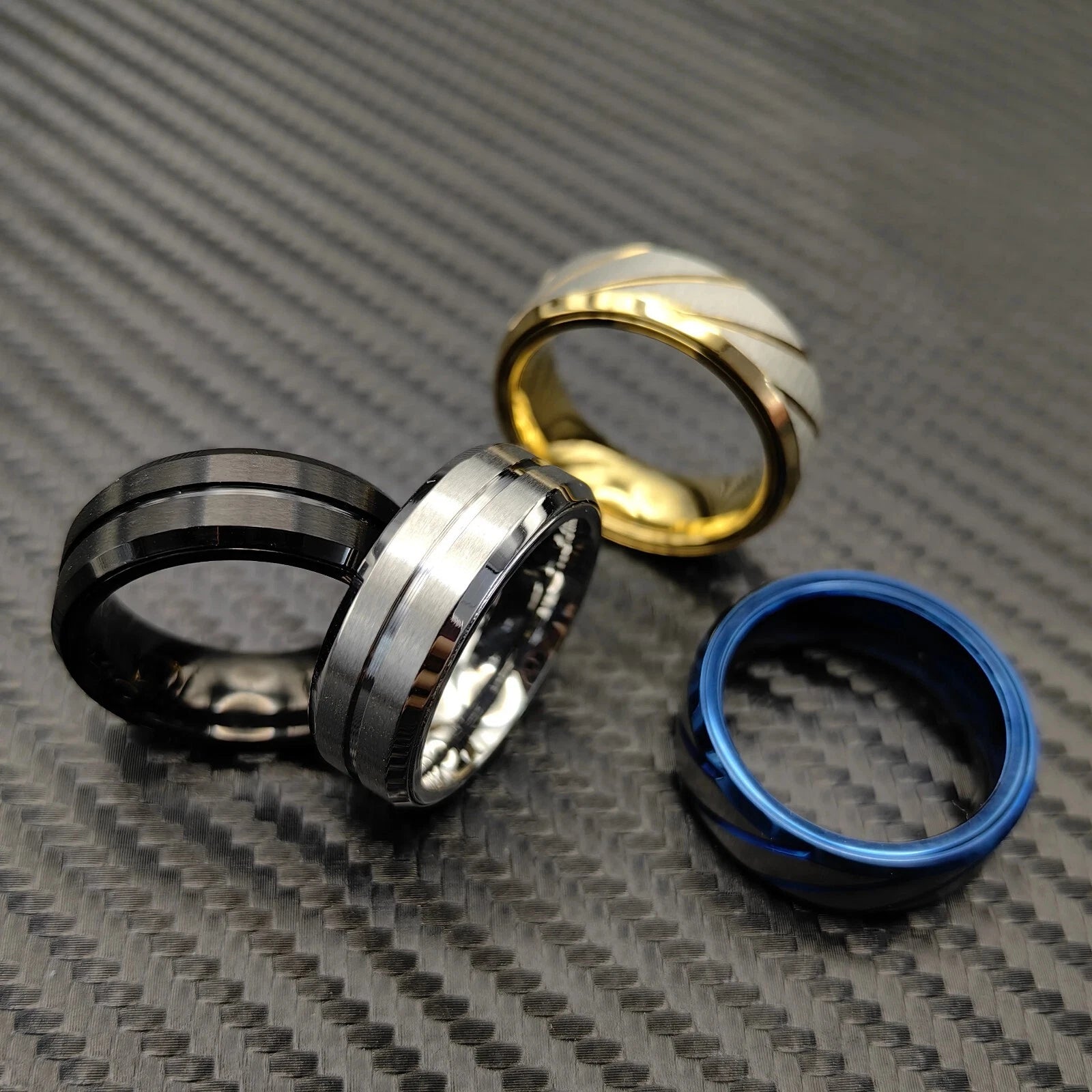 EDC Fidget Sliders Fashion Accessory Ratchet Ring Stress Relief Metal Ring Gifts 07FC0E-D4 - KOEEK