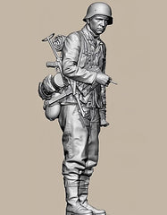 110mm Resin WWII Soldier Unpainted Unassembled 07FC0E-D4 - KOEEK