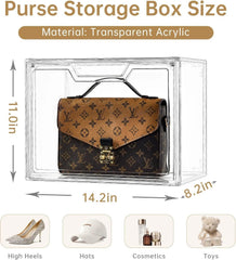 Closet Purse Organizer, Display Box for Handbag Storage, (5-Pack) 07FC0E-D4 - KOEEK
