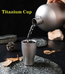 Pure Titanium Water Liquor Glass Drinking Tumbler Cup Mug Good Health Benefits 07FC0E-D4 - KOEEK