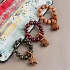 Sandalwood Wrapped Around Hand Twisted Cultural Toy Holding Prayer Beads in Hand 07FC0E-D4 - KOEEK