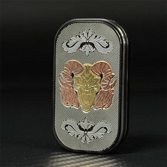 Sheep Head EDC Fidget Slider Stainless Steel Fidget Toy Relieve Stress Idea Gift 07FC0E-D4 - KOEEK