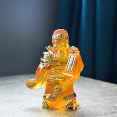 Exquisite Resin Gilded Buddha Statue Decoration Ornament God of Wealth 07FC0E-D4 - KOEEK