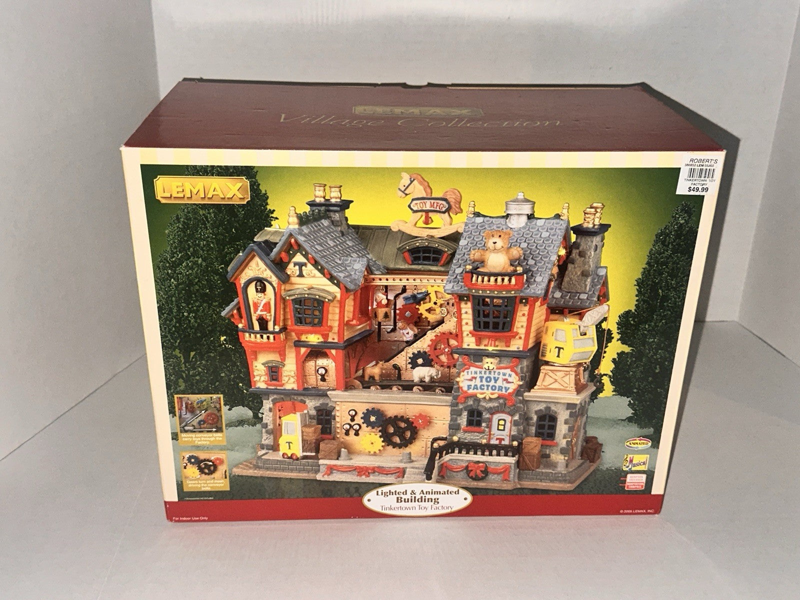 2005 Lemax Tinkertown Toy Factory No. 55260 Lighted & Animated Building Orig Box LEMAX - KOEEK