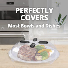 Magnetic Microwave Splash Guard, Transparent Microwave Cover for Foods