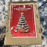 VINTAGE 70’s Ceramic Lighted Holiday Christmas Tree Lamp Decoration 07FC0E-D4 - KOEEK