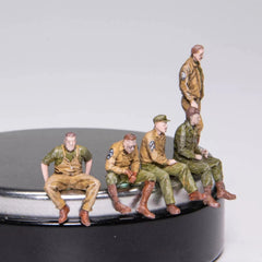 1/72 US Army Fury Tank Crew 5 Soldiers Painted Figures for WWII Diorama 07FC0E-D4 - KOEEK