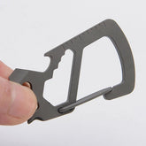 Titanium Alloy Keychain Carabiner Opener Wrench Outdoor Camping Multi EDC Tools 07FC0E-D4 - KOEEK