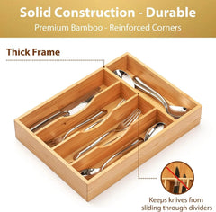 Kitchen Drawer Organizer, 10 Inch Silverware Utensil Tray Holder, Extra Deep, 07FC0E-D4 - KOEEK