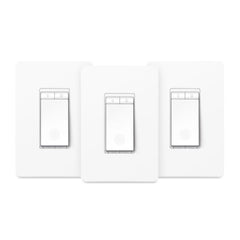 Smart Dimmer Switch, Wi-Fi Light Switch, UL Listed, No Hub Required, 3-Pack 07FC0E-D4 - KOEEK