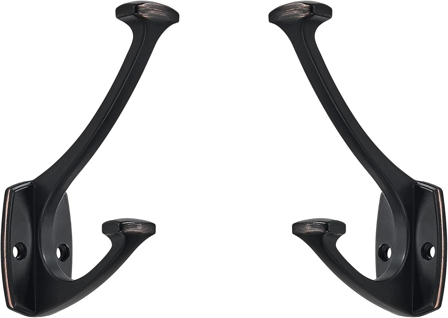 5-piece oil-rubbed bronze hook set, decorative heavy-duty solid large coat hook 07FC0E-D4 - KOEEK