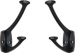 5-piece oil-rubbed bronze hook set, decorative heavy-duty solid large coat hook 07FC0E-D4 - KOEEK
