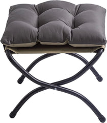 15 Folding Footstool for Patio,Small Outdoor Decorative Bench,Washable Dark Gray 07FC0E-D4 - KOEEK