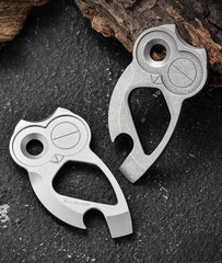 Titanium Alloy Bottle Opener Pry Bar Crowbar Portable Keychain EDC Multi Tools 07FC0E-D4 - KOEEK